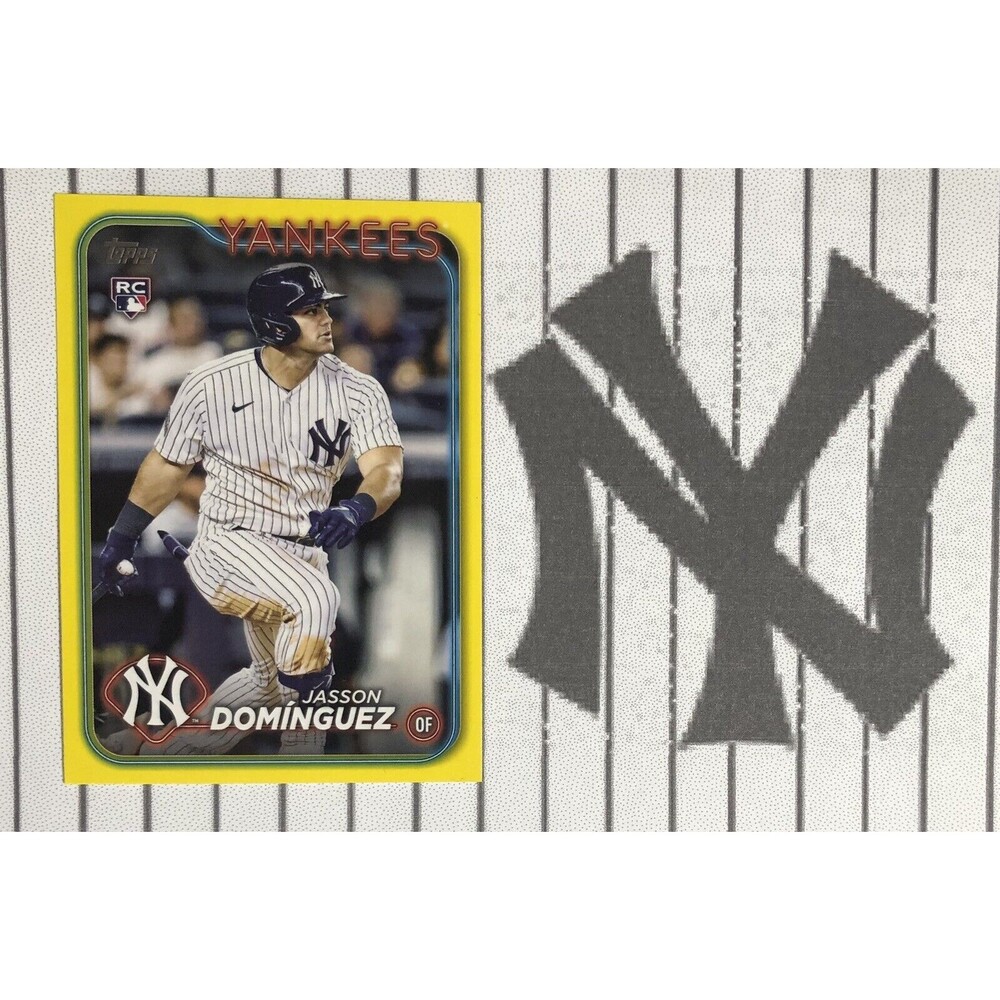 JASSON DOMINGUEZ   New York Yankees 2024 Topps Series 1 Yellow Parallel RC #60